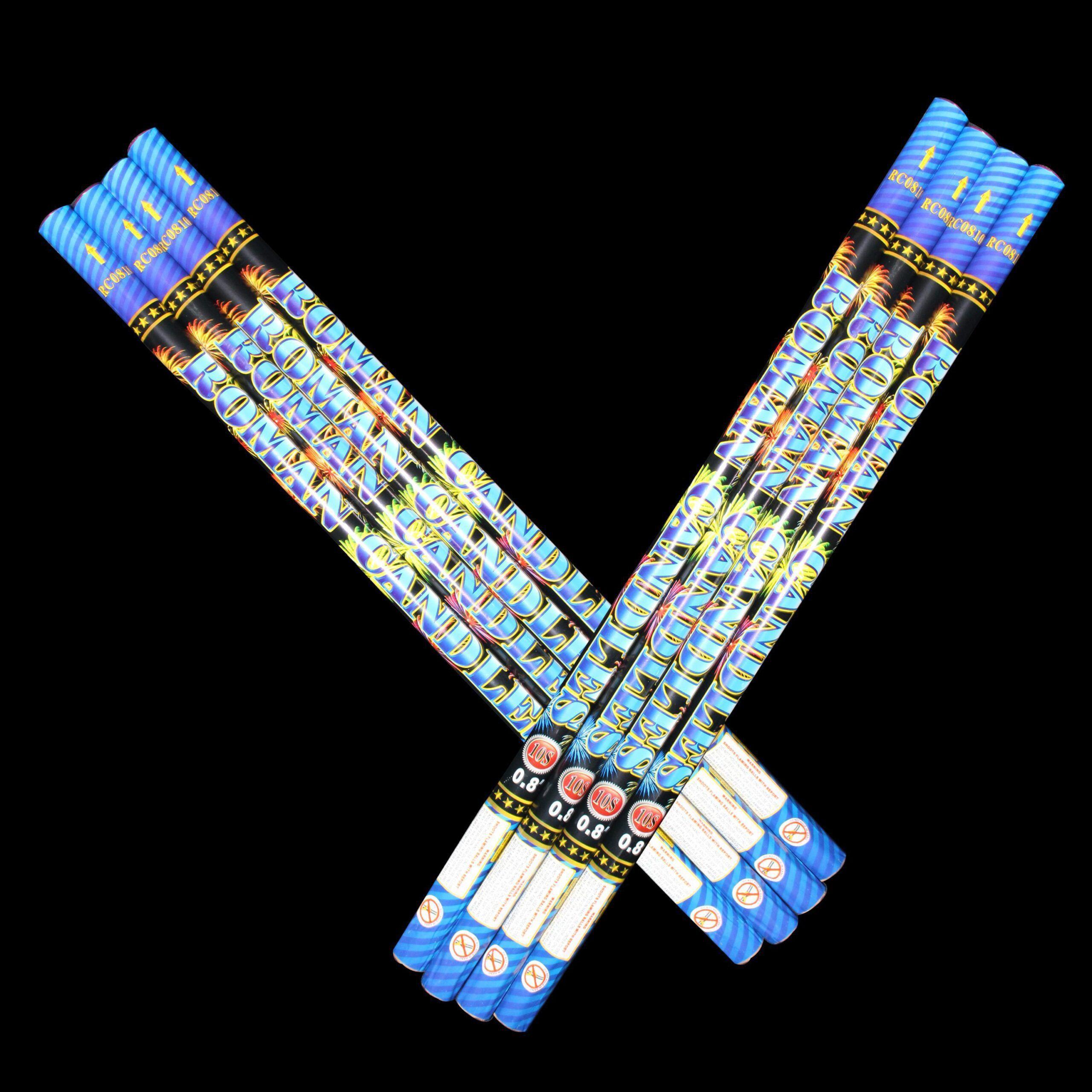 0.8 INCH 10 SHOTS ROMAN CANDLE FIREWORK - PER PIECE