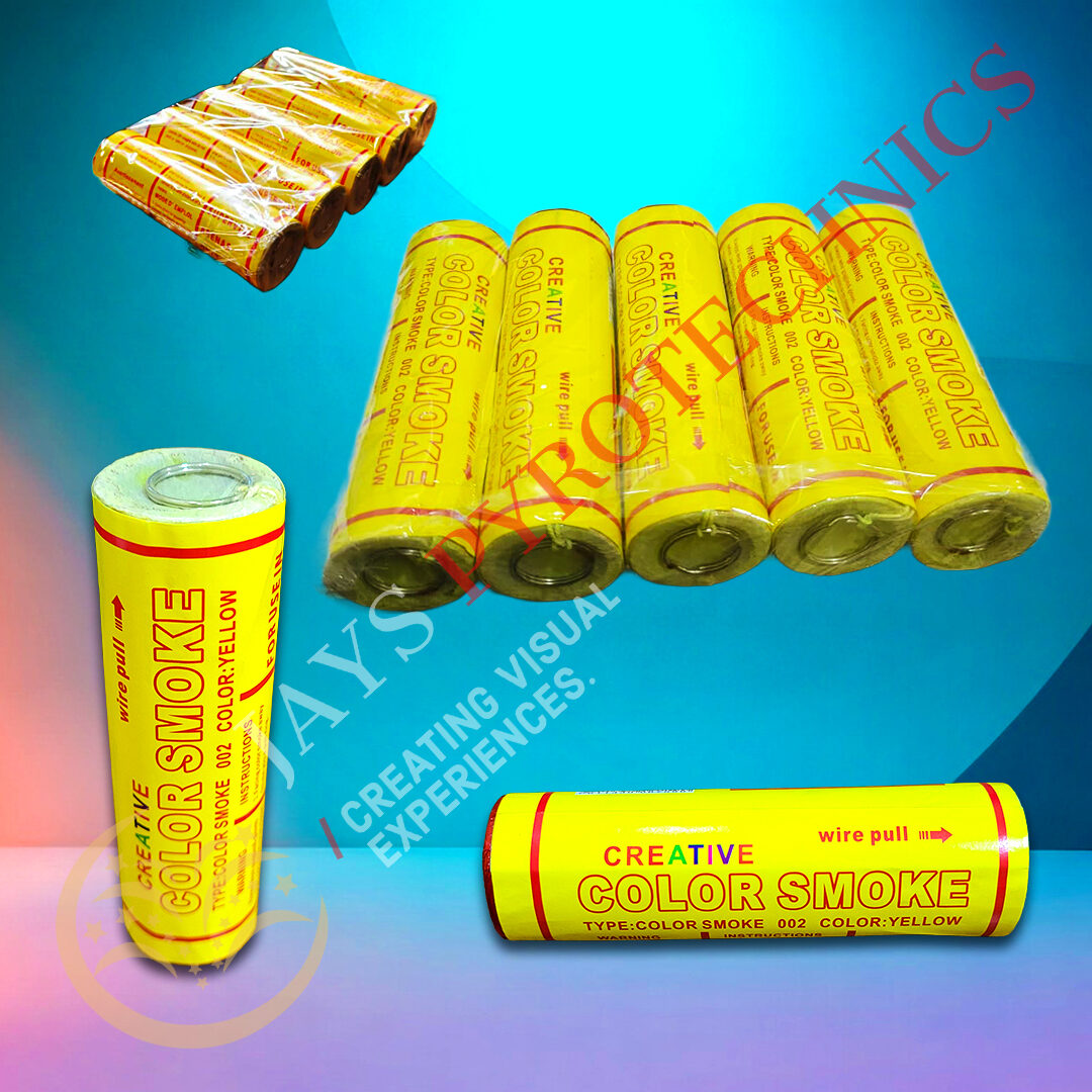 1.2 inch Colour Smoke Tube Wpin PSK-SM360 Yellow Large yellow colour smoke bomb, vivid plume, ideal for weddings and photo shoots, Fireworks Shop Kenya