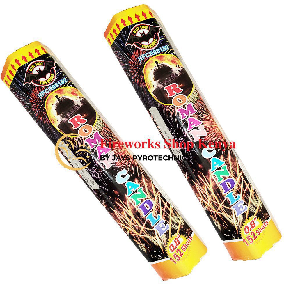 0.8 INCH 152 SHOTS ROMAN CANDLE FIREWORK - PER PIECE