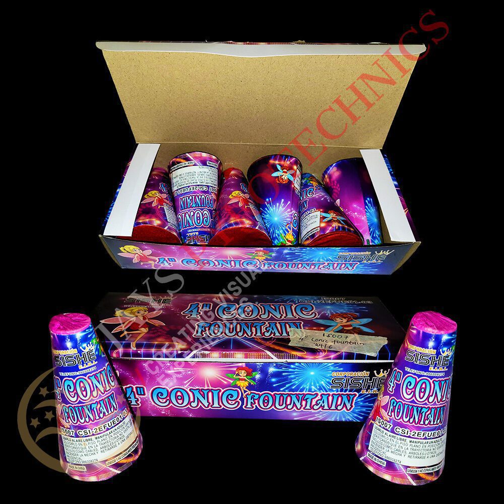 4 INCH CONIC FOUNTAIN IS007 FIREWORKS - PER PIECE