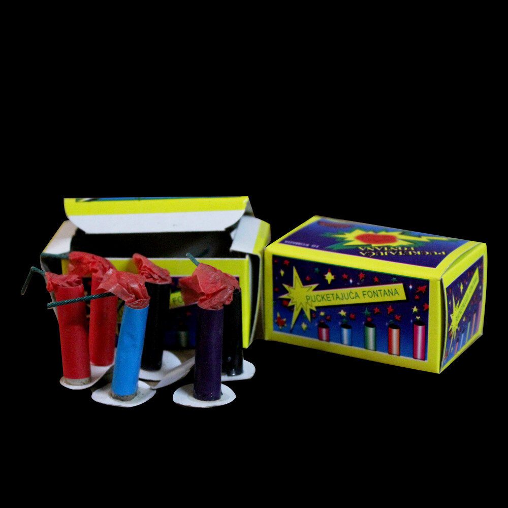 FIVE FOLD COLOUR CRACKER FOUNTAIN FIREWORK - PER PACK
