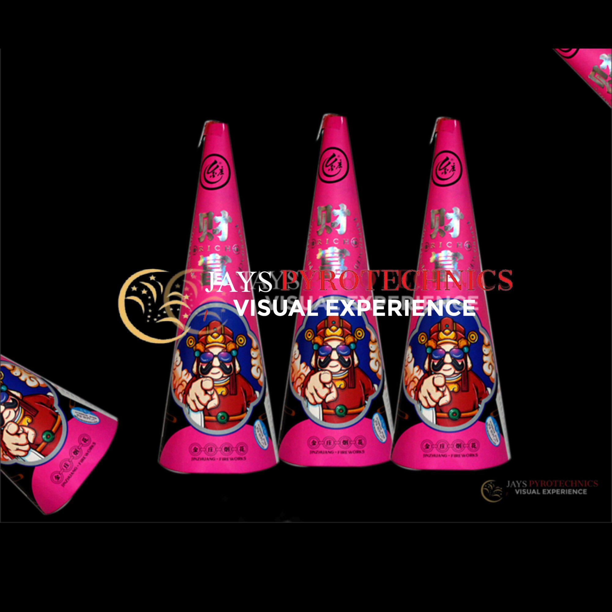 13 CONIC FOUNTAIN HBF002 PINK FIREWORK – PER PIECE