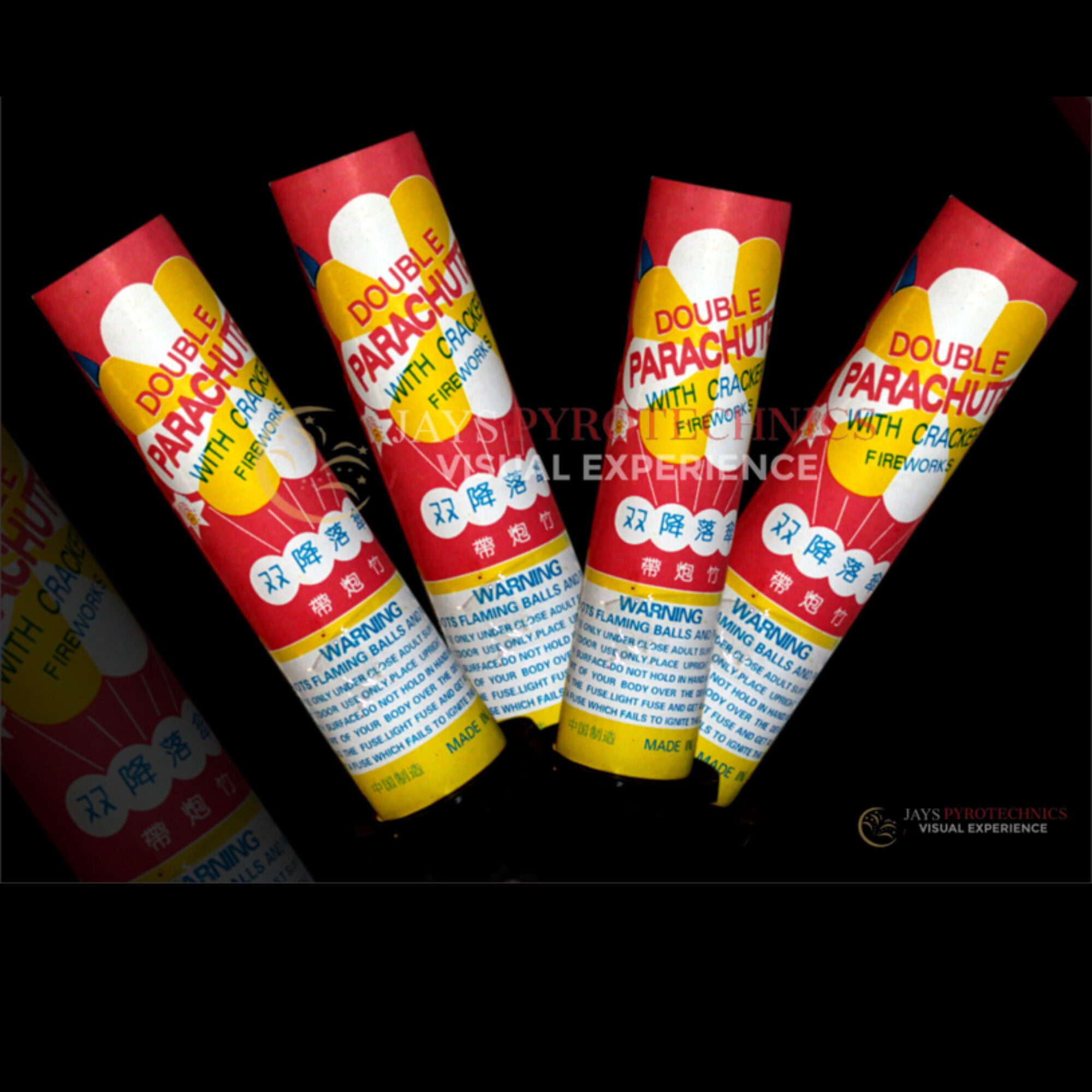 DOUBLE PARACHUTE WITH CRACKERS FIREWORKS - PER PIECE