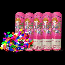 15 CM SMALL HEART CONFETTI CANNON – PER PIECE
