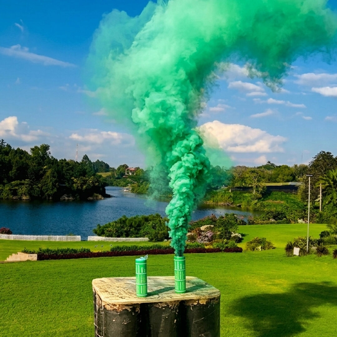 Large Green Pull-Pin Smoke Bomb Kenya – Per Piece